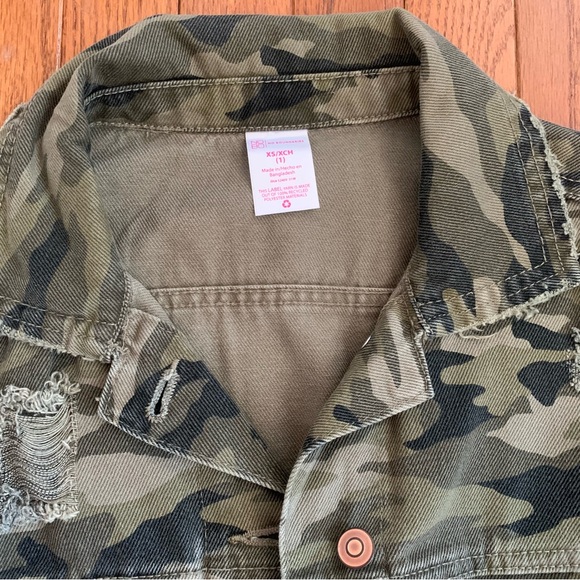 No Boundaries Camouflage Denim Jacket Size XS 1 - Picture 10 of 16